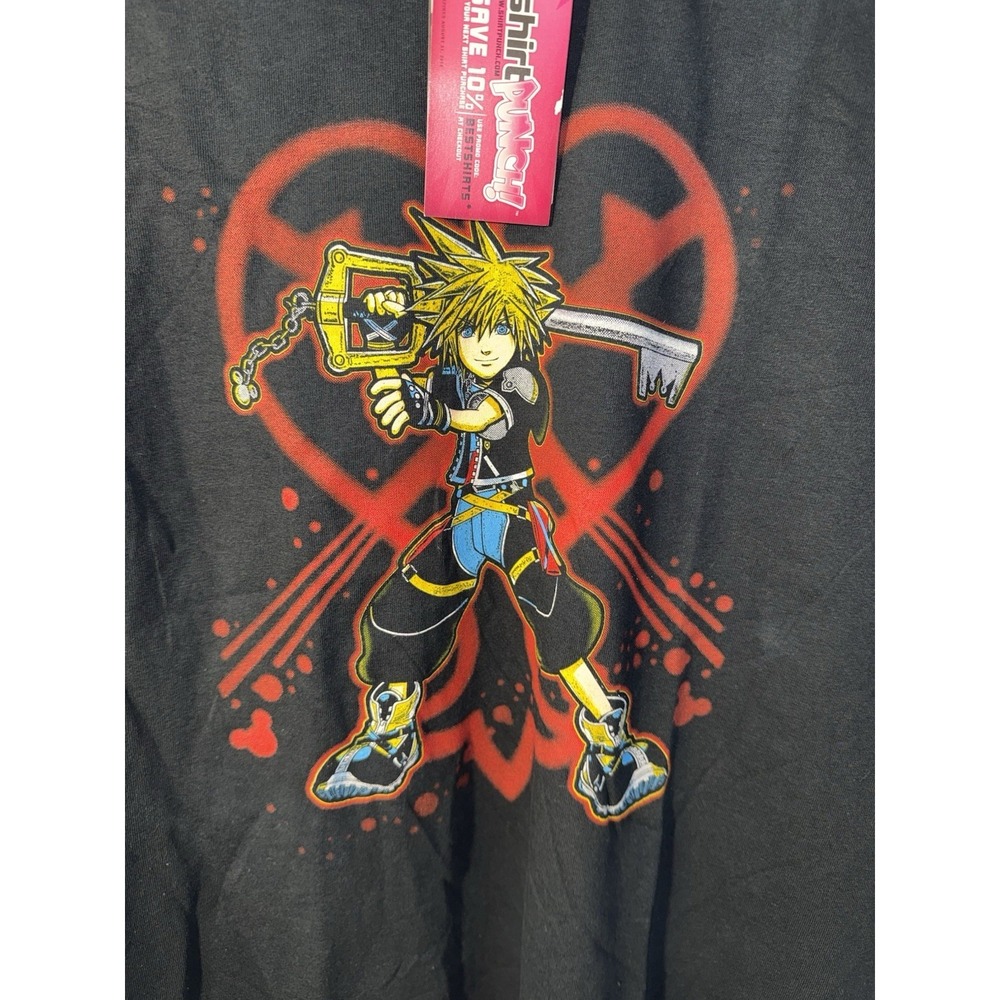 KINGDOM HEARTS T Shirt Sora Key Blade Disney Game Black NEW NWT Size M